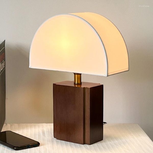 Tischlampen Nordic Retro Massivholzlampe für Wohnzimmer Dekoration Schlafzimmer Arbeitszimmer Nacht Vintage Schreibtisch Innenbeleuchtung