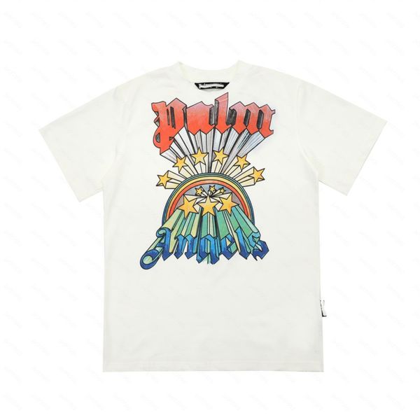 Palms Palm Angel Pa Haruku 243ss Bahar Amerikan Retro Mektup Baskı S T GROT Gevşek Büyük Boy Hip Hop Unisex Kısa Kollu Tees Angels 2266 YAX