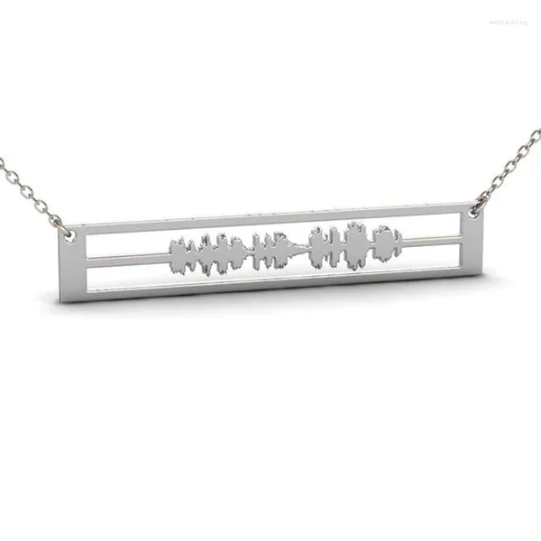 Ожерелья с подвеской Ufine, индивидуальный подарок звуковой волны для девочек, модное ожерелье в форме волны, Купер, высокое качество N2172