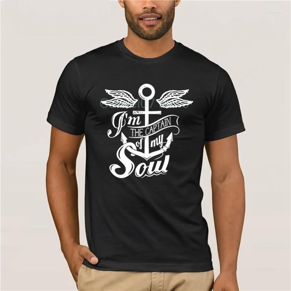 Herren T-Shirts Trendy Creative Graphic T-Shirt Top Captain Of My Soul Sport Herrenmode Sommer