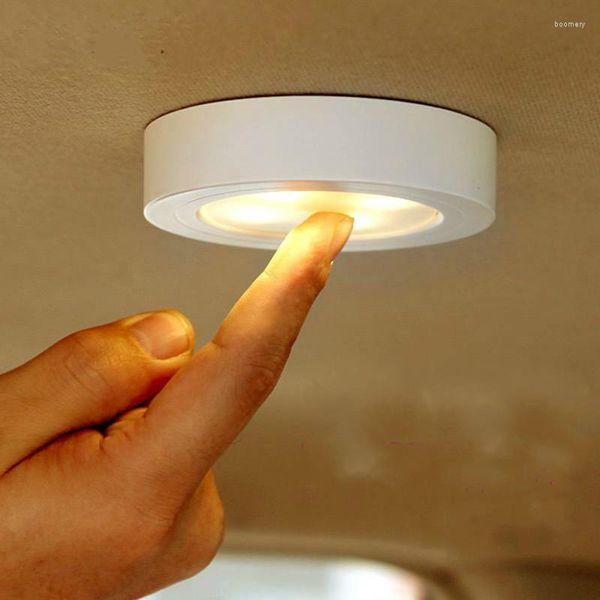 Lampada da parete 2 pezzi/lottp Mini interruttore tattile plafoniera alimentata a batteria portico novità armadio comodino corridoio