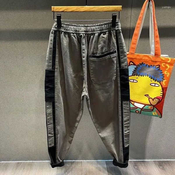 Jeans da uomo 2024 Design Sense Pantaloni casual vintage di alta qualità giapponesi Leggings larghi Pantaloni cargo autunnali