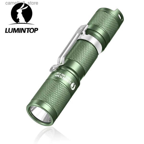 Tochas EDC Outdoor Camping Lanterna Autodefesa Alta Potência LED Iluminação Verde 900 Lumens Tocha Poderosa AA 14500 Light Tool AA 3.0 Q231130
