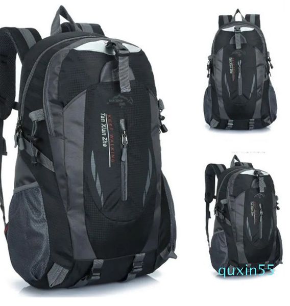 Herren-Rucksack, wasserdicht, multifunktional, für Laptop, Schule, Reisen, Freizeitrucksack, Oxford, lässig, für draußen, Schwarz, Sport