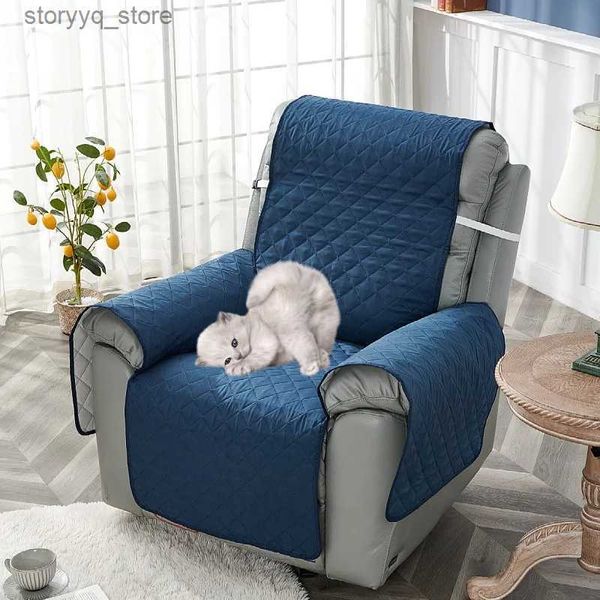 Sandalye kapakları 1 Seater kapitone Köpekler için Köpek Anti-Good Sofa Kapak Çocuklar Çocuklar Çocuklar Anti-Slip Couch Recliner Slipcovers Tek Koltuk Mobilya Koruyucusu Q231130