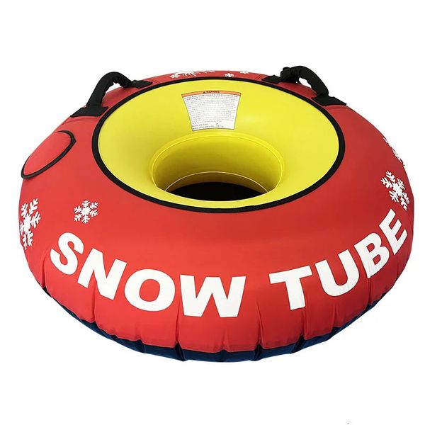 Trenó de nylon com cobertura inflável, tubo de neve, trenó para equipamento de jogo de inverno, parte inferior durável, 1 piloto 231124