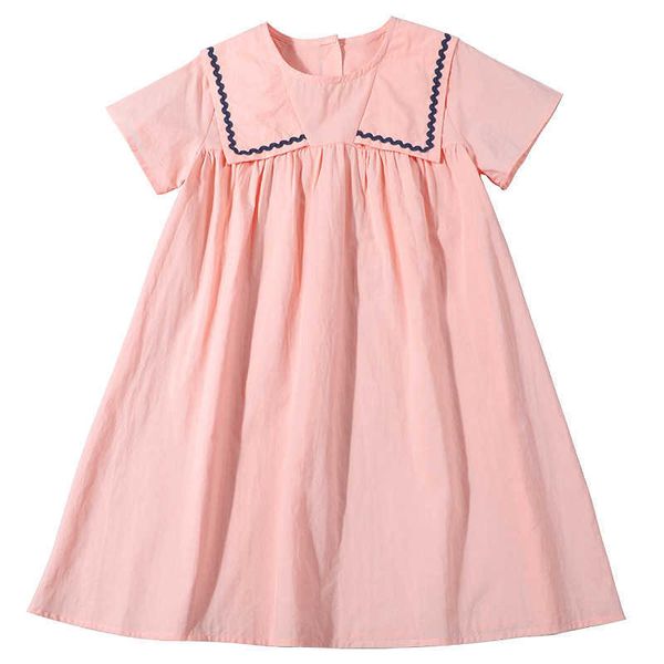 Mädchen 6 bis 14 Jahre Kinder Casual Kleider Baby Kinder Sommer Kleidung 2022 Neue Teen Einfache Kleid Niedlich Bequem #6290 0131