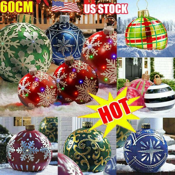 Decoração de festa ao ar livre natal inflatável bola decorada fez gigante de PVC grande bolas grandes decorações de árvore de árvores Toy BallParty