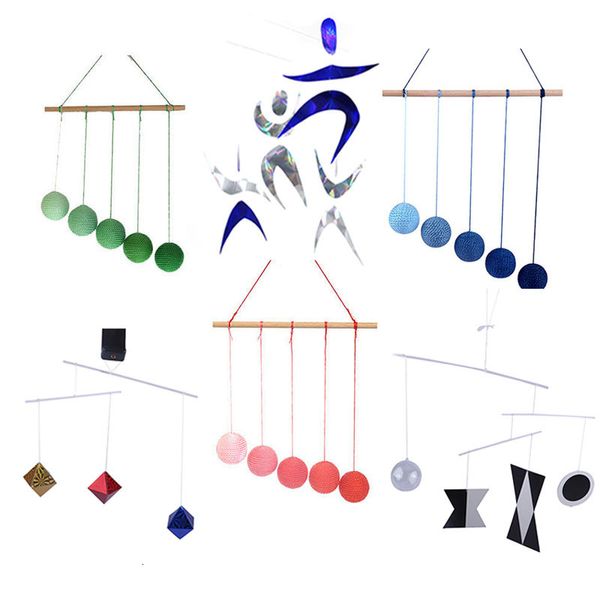 Decoração de parede Montessori Móvel DIY Prática Visual Charm Nascimento Bebê Gradiente Cor Pasta Bola Pendurado Gobbi Dancer Munari Brinquedos Para Crianças 230131