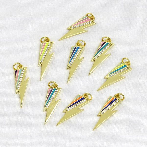 Colares pendentes 10 PCs Gold Flash Mix Color Plated Acessories Jewelry para fazer 51986