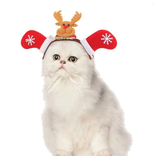 Abbigliamento per cani Fasce natalizie Corna Forniture per animali Gatto Cervo Fascia per capelli Decorazione Teddy Copricapo da gentiluomo
