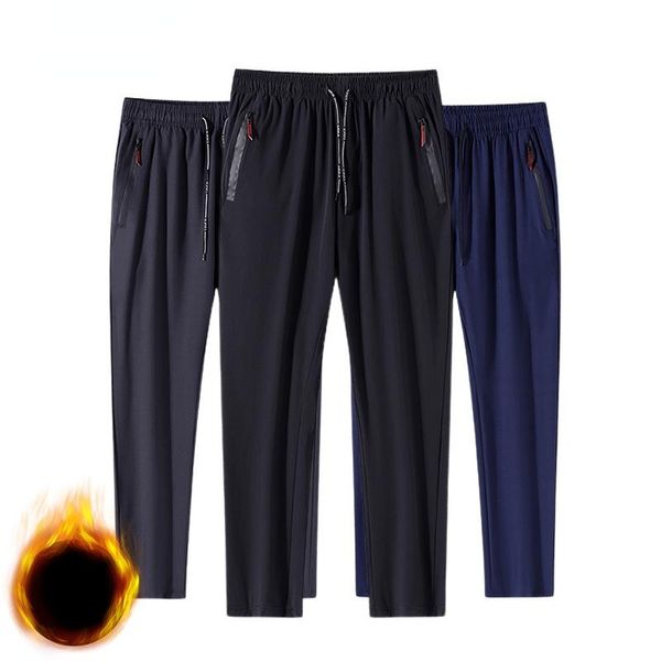 Calças masculinas 2023 Spring Winter Mens Lão de velo ao ar livre quente atropelamento de fitness sports calças casuais caminhadas de melhor tamanho homens