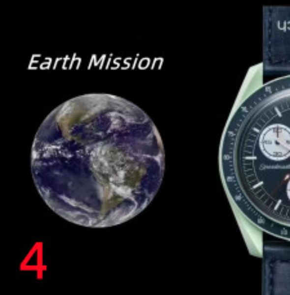 OM8 Bioceramic Planet Moon Mens Watch Watch Full Function Quarz Charge Mission to Mercury 42 -мм нейлоновые роскошные часы Limited Edition Master Risteches