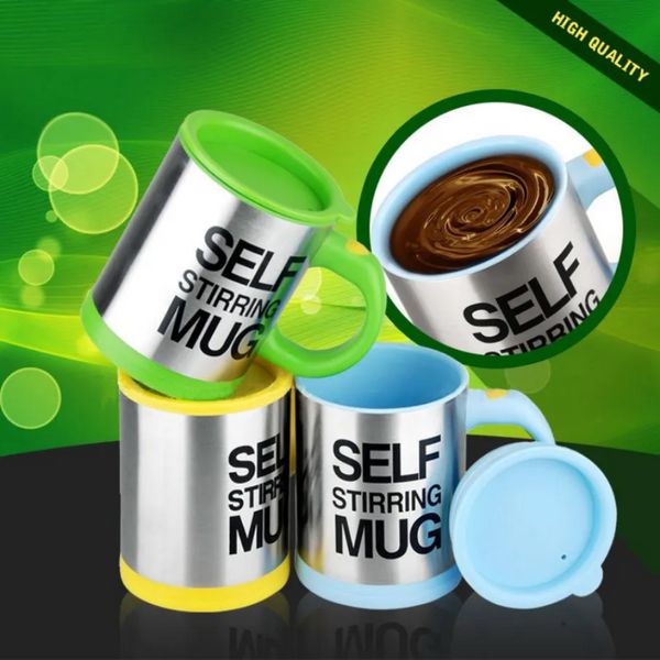 400ml Automático Creca auto -agitada Caneca de caneca Mistura de leite de caneca Aço inoxidável Copo térmico elétrico Punto duplo preguiçoso com tampa BB0201