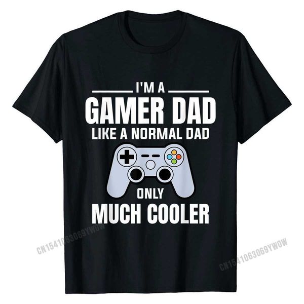 T-shirts masculinos Dadrista de jogadores como um videogame normal Padre camisetas T-shirt camisetas T Tops predominantes camisetas de algodão Projeto Y2302