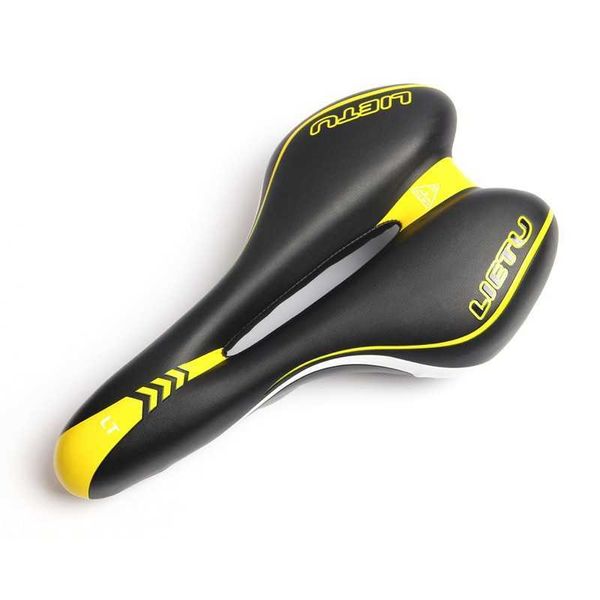 Saddles MTB PU PU Memória Bike Bike Glossy Bicycle Saddle Ultralight Comfort Leather Bike Saddles Racing Seat Pad Tampa 0131