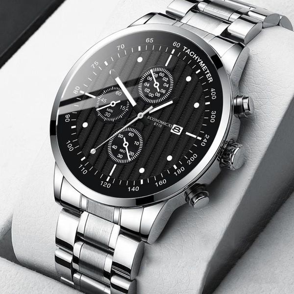 Relógios de pulso relógio moda moda preto azul dourado luxuroso aço oco de aço mecânico relógio retrô elegante masculino reloj