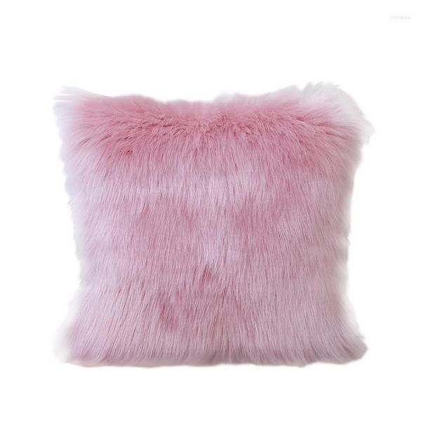 Travesseiro de pelúcia capa de lã para sofá doméstica e pele de cabeceira de cabeceira