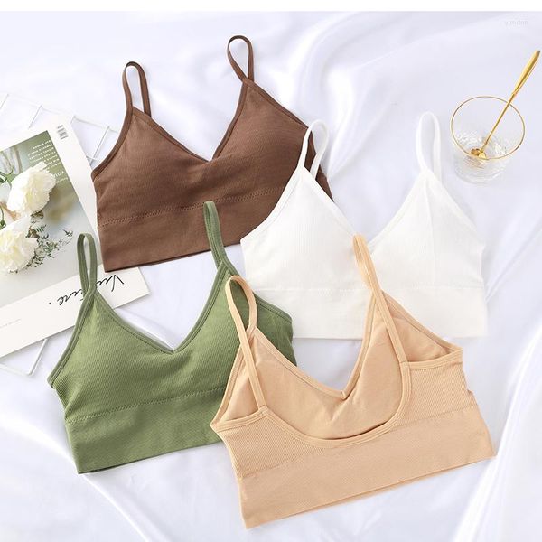 Completo da yoga Reggiseno da donna senza cuciture Reggiseno da palestra in seta di ghiaccio Top da donna Intimo da notte Push Up Lingerie Bralette Top sportivo Gilet da donna Abbigliamento da palestra