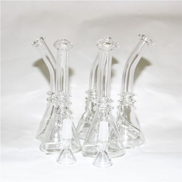 Mini bong in vetro Dab Rigs 14mm Giunto femmina con ciotola in vetro piccolo Bubbler Beaker Bong Water Pipes Oil Rigs