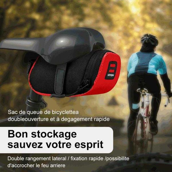 Borse laterali Mini Sella portaoggetti impermeabile in nylon Vari stili Borsa da coda pieghevole per bicicletta Borsa pratica attrezzatura per bici 0201