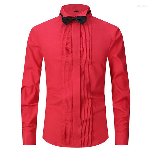 Camisas de vestido masculinas 2023 Men's Swallow Swallow Fashion Wedding Webrinke Banquet