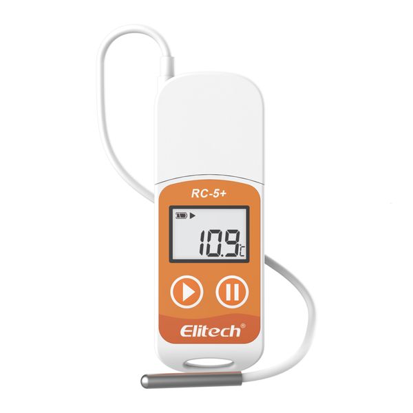 Haushaltsthermometer Elitech RC5 TE PDF USB-Temperaturdatenlogger Wiederverwendbarer Rekorder 32000 Punkte Hochpräziser externer Sensor 230201