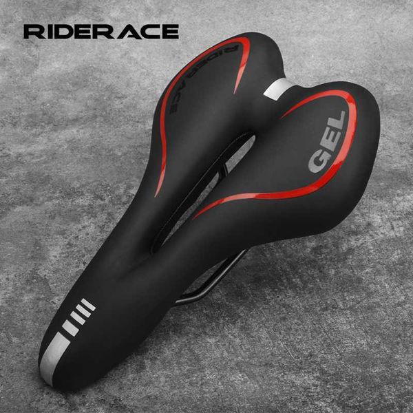 Saddles Bike Sadle Gel Mtb Mountain Road Cycling Seat for Men Women Pu Leather Silicone Conffort Soft Shopfrof Bicycle Cushion 0131