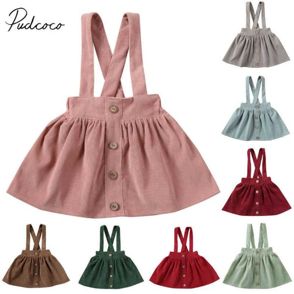 Mädchen 2020 Sommer Kleidung Kleinkind Kinder Baby Mädchen Party Strap Hosenträger Kleid Solide Overalls Kleider Cord Outfits 0131