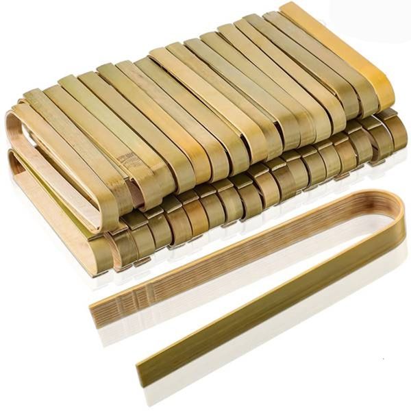 Çanta Klipsleri 80 PCS Mini Bambu Tek Kullanımlık Ekmek Maşaları 4 inç Tost Yemek Yiyecek Hizmet 230131