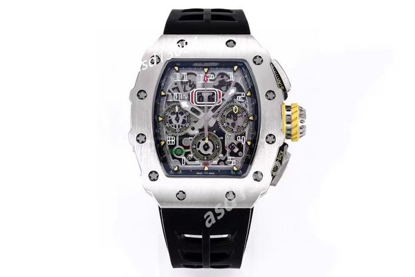 KVF RM11-03 Mens Watch Rubber Watch Land Birst Whares Designer Watch Titanium Steel Suft Surfic