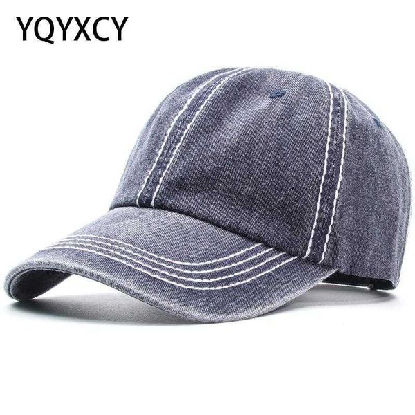 Cappellini da baseball Cappellini snapback in denim lavato Autunno Estate Uomo Donna Berretto da baseball Stripe Casquette Hockey Trucker Caps Casual Gorras Nuovo G230201