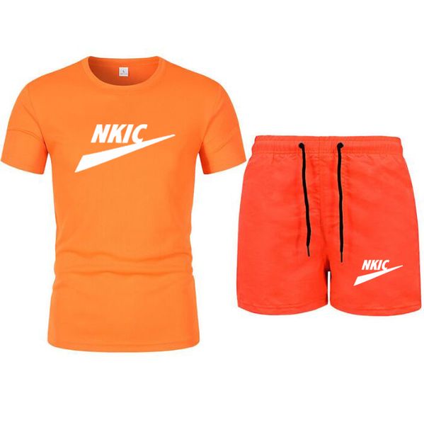 Herren Trainingsanzüge T-Shirt Shorts Set Herren Sport Set Marke Logo Print Freizeit Mode Kurzarm T-Shirt