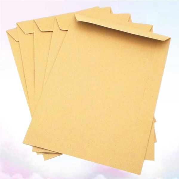 Embrulho de presente 50pcs 229x162mm envelope de papel kraft em branco envelopes de cores simples clássicas para escritório de cartas de negócios escolares (LIG1