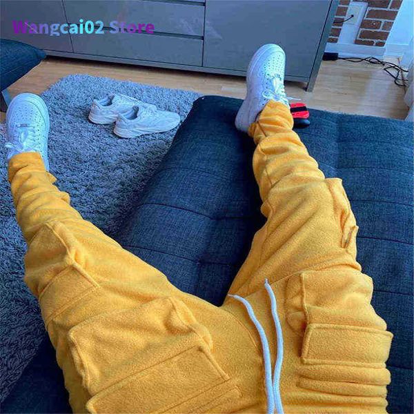 Herrenhose Herbst Winter Streetwear Herren Cargohose Taschen Sweathose Freizeithose Herren Jogginghose Jogginghose 020423H