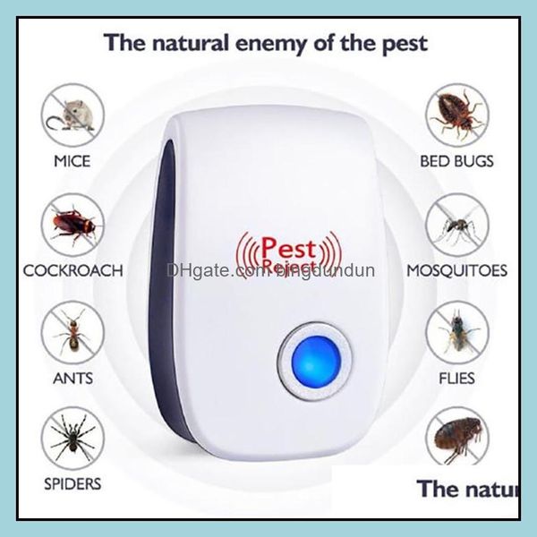 Controllo dei parassiti Assassino della zanzara Rifiutare elettronico Trasonic Repellente per ratti topi Scarafaggi Repellente Anti roditore Bug House Drop Delivery H Ot3Yq