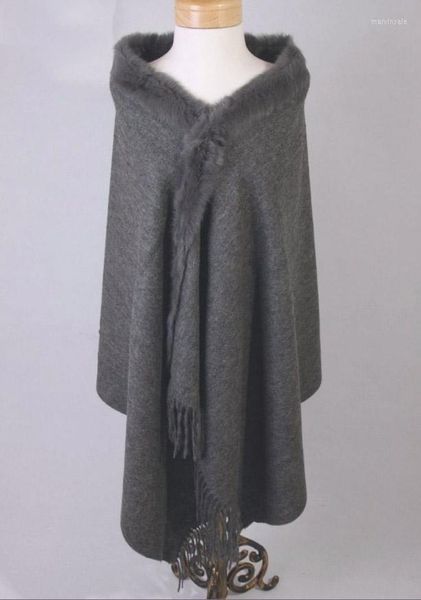 Lenços chegada mulher cinza feminina capa de alta qualidade de cashmere roubou uma cor sólida poncho wrap 180 x 70cm 011610