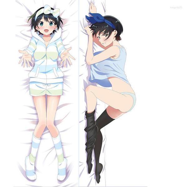 Caso de travesseiro Anime Rent a namorada Sarashina Ruka uniformes da escola Sexy Dakimakura diy otaku waifu cosplay travesseiro personalizado