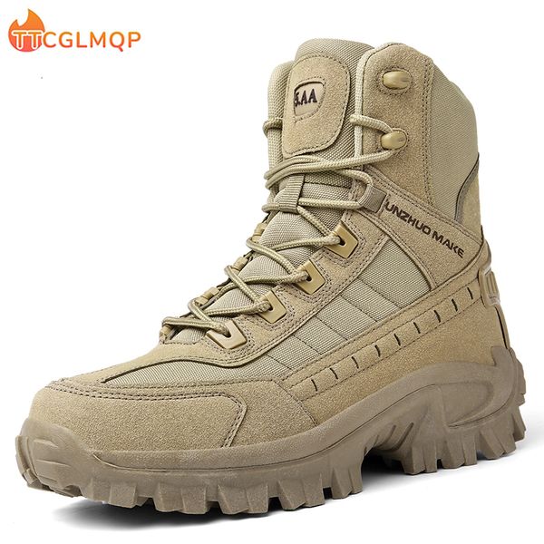 Stiefel Winter Schuhe Militärische Taktische Herren Special Force Leder Desert Combat Ankle Boot Armee Herren Schuhe Plus Größe 230201