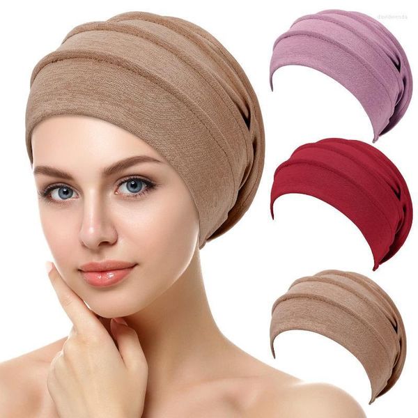 Berretti Beanie/Skull Caps Fashion Lady Cappelli slouchy Soft Elastic Sleep Cap Elastico Sleeping Hair Wrap Headwear Per le donne Chemio Bonnet Davi2