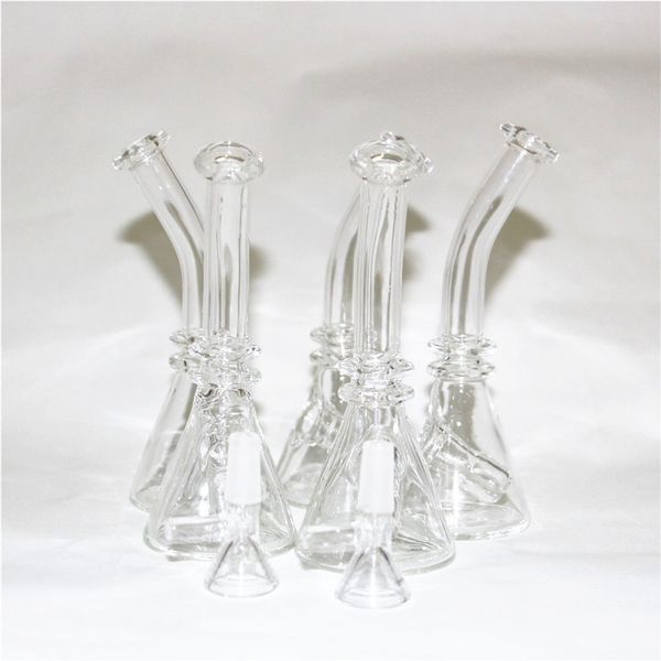 Heady Beaker Bottle Mini Bong in vetro Manico Narghilè Pipa ad acqua con cupola e chiodo 10 mm Ciotola in vetro per erbe aromatiche