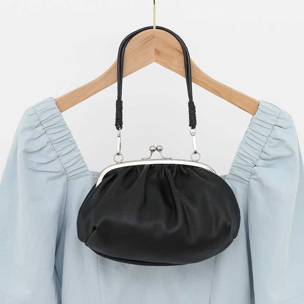 Japanische Trend-Handtasche, Party-Tasche, hochwertige Handtasche für Damen, plissiert, einfarbig, Damen-Trend-Evering-Clutch 230202