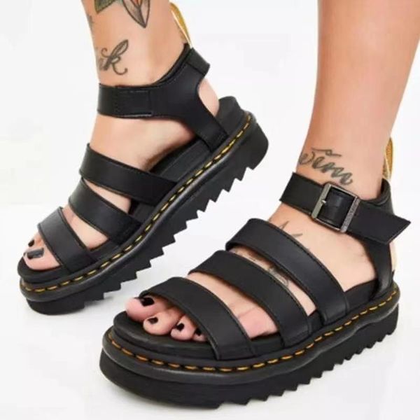 Sandalen 2023 Frühling Herbst Modische Flache Frauen Rutschfeste Klassische Plattform Schuhe Frauen Vintage Für Damen