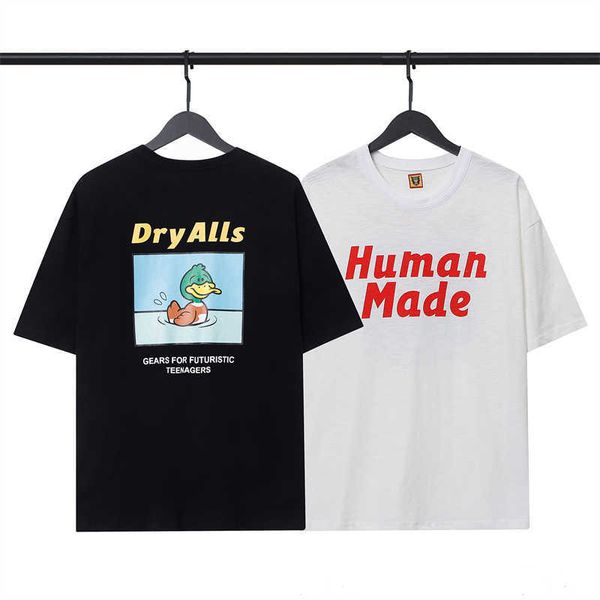 Herren T-Shirts 2022SS Reine Baumwolle Human Made T-Shirt Männer Frauen Qualität Entendruck T-Shirt Einfacher Komfort Trocken Alls Kurzarm T-Shirts G230202