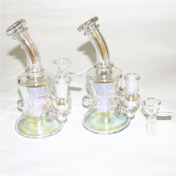 Bongues de vidro grossos cachimbo de água de vidro de 14 mm de mini mini bonges de óleo de óleo de óleo de 14 mm com tigela com tigela
