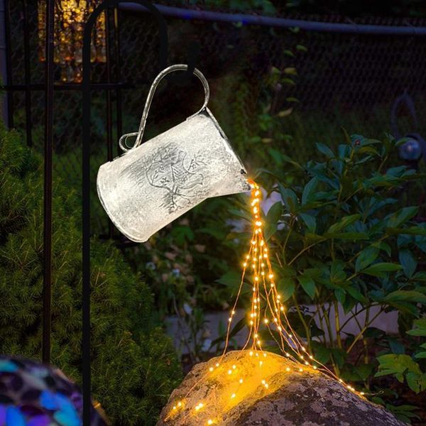 Газонные лампы Солнечный свет с дождевой лампой винтаж Fairylight Taptle Cuttle Can Can Statues Greensward для декора