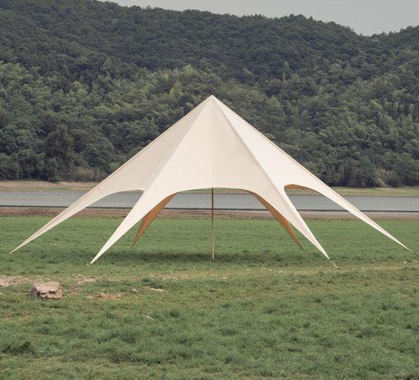 Grande riparo da campeggio all'aperto Tenda da sole a baldacchino pieghevole portatile Glamping spiaggia Riparo per tetto parasole 6-10 metri