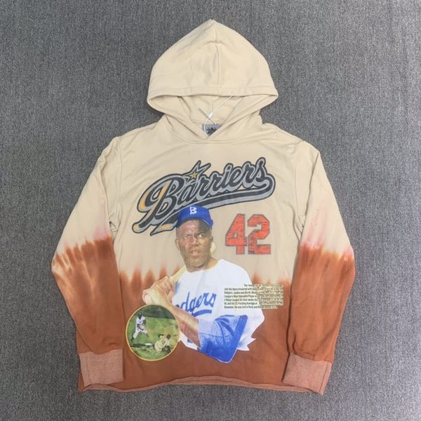 Canlı ücretsiz bariyerler baş döndürücü gillespie ny jackie robinson hoodie gevşek sweatshirtler büyük kapüşonlu artı beden sweatshirt kadın unisex büyük boyu çiğ kenet