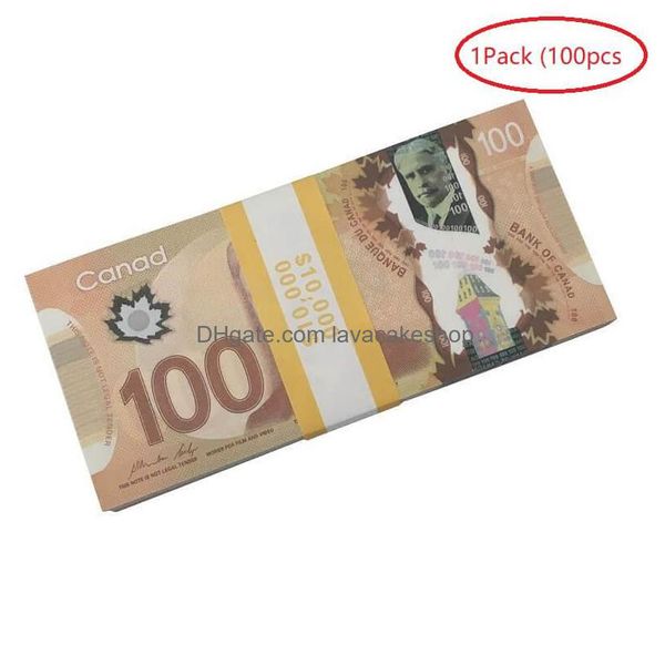 Andere festliche Partyartikel Prop Money CAD Kanadischer Dollar Kanada-Banknoten Gefälschte Notizen Film-Requisiten Drop-Lieferung Hausgarten DhvawAO79046G