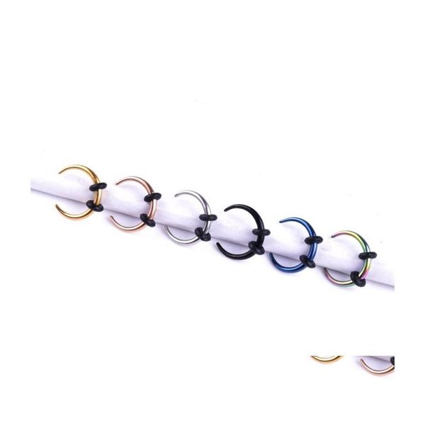 Anelli al naso Borchie Nasi finti Stud Corno di bue Anello in acciaio inossidabile Forma a C Clip per naso Tendenza moda Clip nasale Puntura Gioielli Ornamento Dhuq8